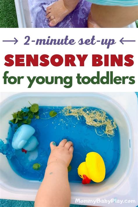 Sensory Bins For 1 Year Olds - Mommy Baby Play