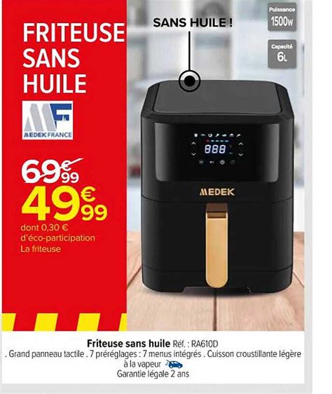 Promo Friteuse Sans Huile Medek Chez Carrefour Market