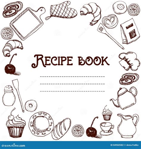 Cover Template Cookbook Cartoon Vector | CartoonDealer.com #82282001