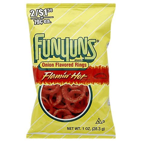 Funyuns Onion Flavored Rings Flamin Hot Flavored 1 Oz Shipt