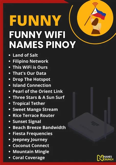 Funny WiFi Names Pinoy (Clever Ideas) - Names Crunch