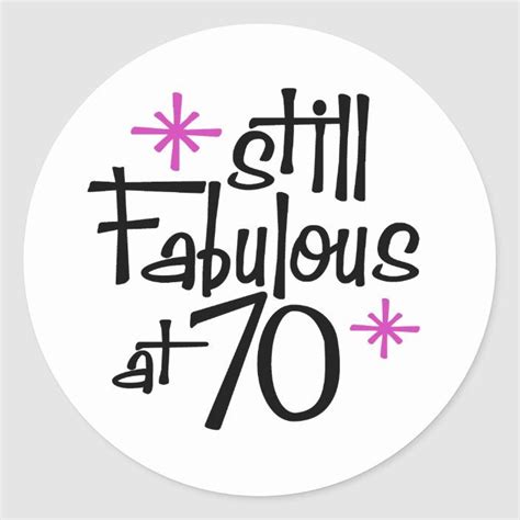 70th Birthday Classic Round Sticker Zazzle 70th Birthday Ideas For