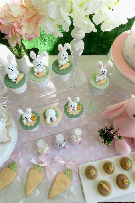 Rabbit Theme Birthday Party Ideas Photo 6 Of 21 Bunny Birthday Party Birthday Party Themes