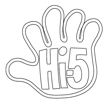 Hi 5 Coloring Pages