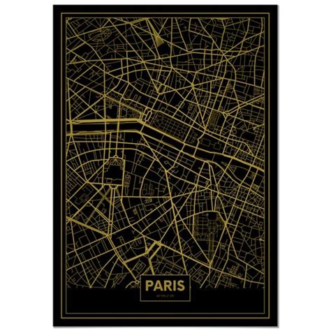 Panorama Cuadro De Aluminio Mapa Oro De Par S X Cm Con Ofertas En