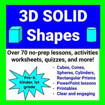 D Shapes Lessons Activities Worksheets And Quizzes No Prep For K St