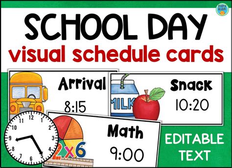 Editable Classroom Daily Schedule Cards Clocks Back To Etsy