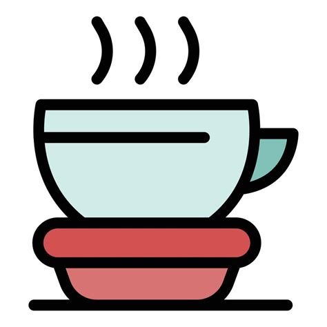 Hot Cup Tea Icon Color Outline Vector 15066365 Vector Art At Vecteezy