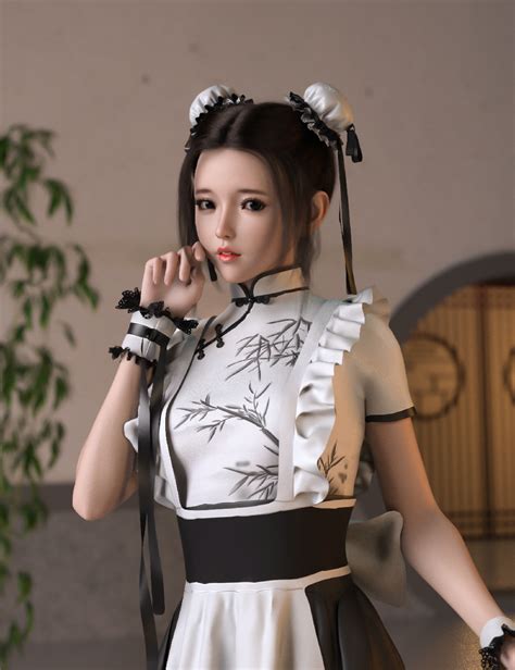 Dforce Mktg Buns Maid Outfit For Genesis 8 1 And 9 Daz 3d