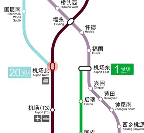 Airport North Station Map Shenzhen Metro