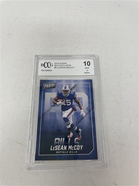 LESEAN MCCOY 2018 Panini MJH Exclusive #6 Beckett BCCG 10 Mint Buffalo