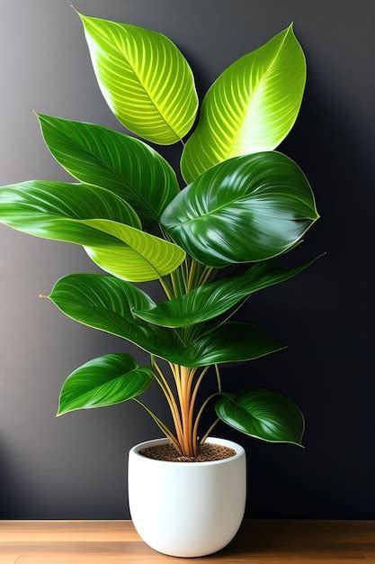 Hojas Variegadas De Plantas De Follaje Tropical Philodendron Giganteum