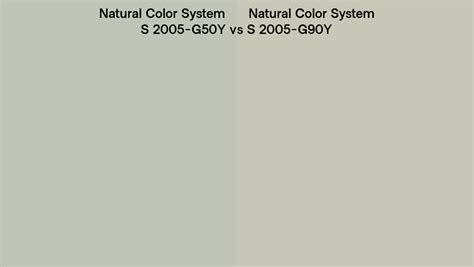 Natural Color System S 2005 G50Y Vs S 2005 G90Y Side By Side Comparison