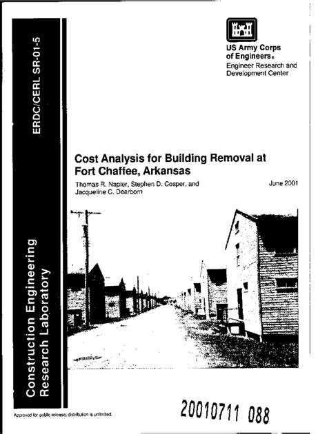 Fillable Online Cost Analysis For Building Removal At Fort Chaffee