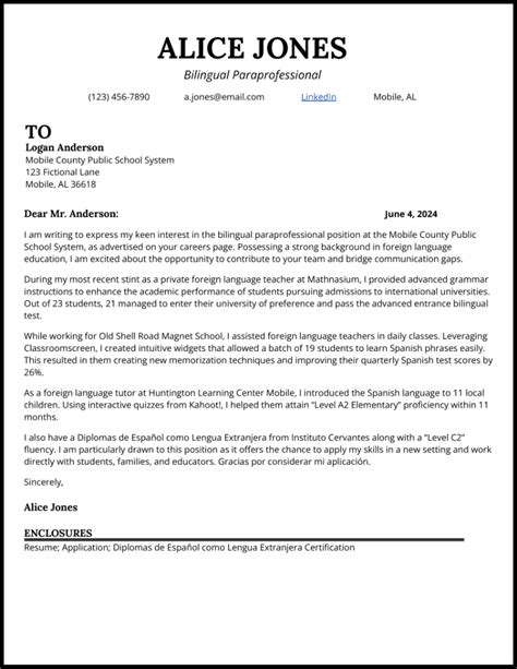 23 Paraprofessional Cover Letter Examples