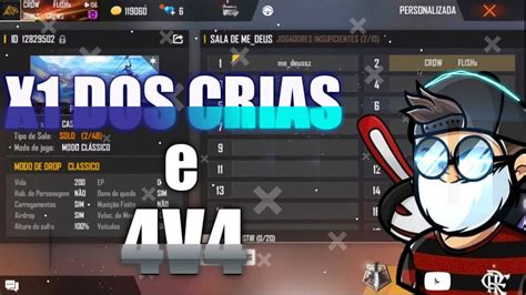 Free Fire Ao Vivo X Dos Cria Premiado Sala V Sala Personalizada