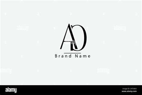 AD DA A D abstract vector logo monogram template Stock Vector Image ...