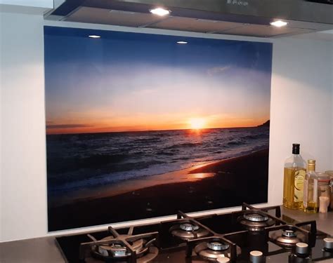 Keukenachterwand Met Strand En Ondergaande Zon Kunst In Je Keuken