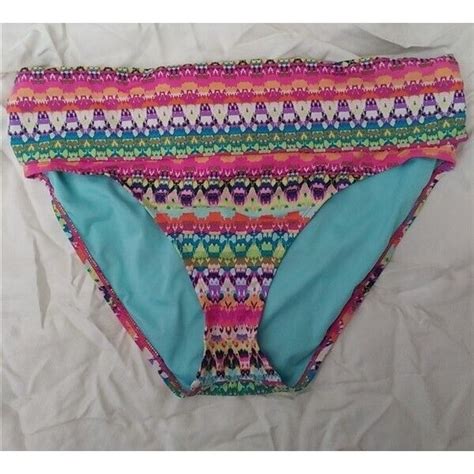 Bleu Rod Beattie Swim Nwot Bleu Rod Beattie Banned Peacock Xl Colorful Bikini Swim Bottoms