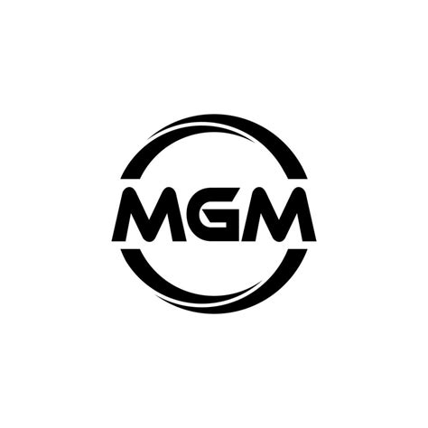 MGM letter logo design in illustration. Vector logo, calligraphy ...