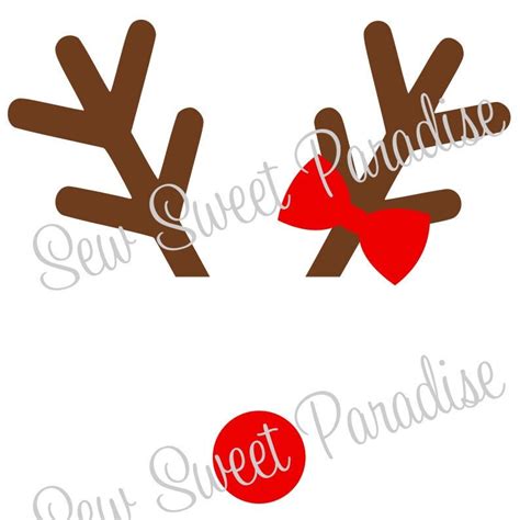 Girl Rudolph Reindeer Frame Svg Christmas Svg Digital Etsy