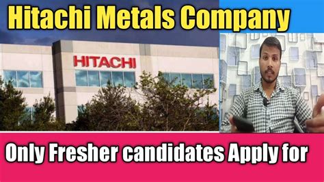 Hitachi Metals Company Job Manesar Gurgaon Fresher Jobs Vacancy Today