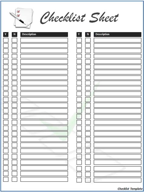 Check List In Excel Template Printable Templates Your Go To Resource