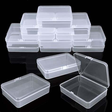 SENENQU 24 Pack Small Clear Plastic Storage Containers Box With Lid