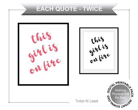 This Girl is on Fire Inspirational Quote Motivational Quote - Etsy