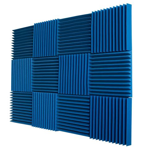 12 Acoustic Foam Tiles Wall Record Studio Sound Proof 12"x 12"x 2" Fire ...