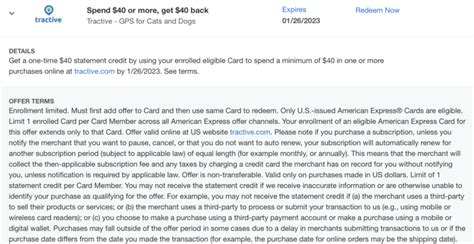 Expired Targeted AmEx Offers Tractive Spend 40 Get 40