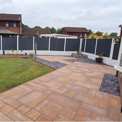 Rainbow Smooth Sandstone Paving Slabs Mixed Size