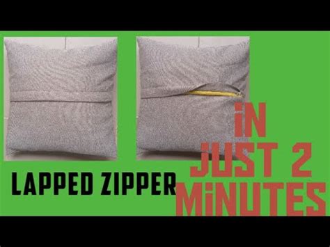 Lapped Zipper Tutorial In Just Minutes Throw Pillow Cover Csei