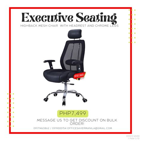 PREMIUM EXECUTIVE CHAIR WITH HEADREST, Furniture & Home Living, Office Furniture & Fixtures on ...