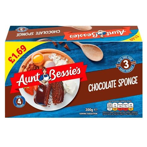 Aunt Bessies Chocolate Sponge 300g KwikDrop