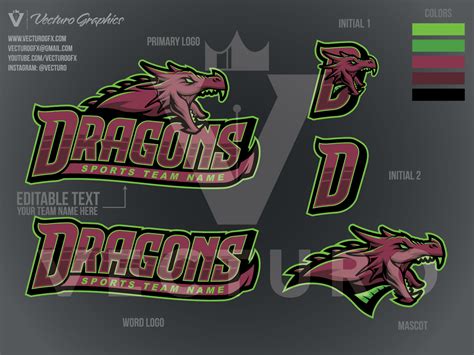 Dragons Sports Logo Pack Vecturo Graphics