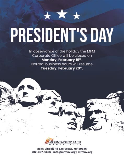 President S Day Mountaintop Faith Ministries