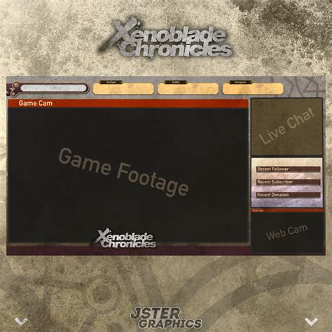 Xenoblade Chronicles Stream Overlay Package Jster Graphicss Ko Fi