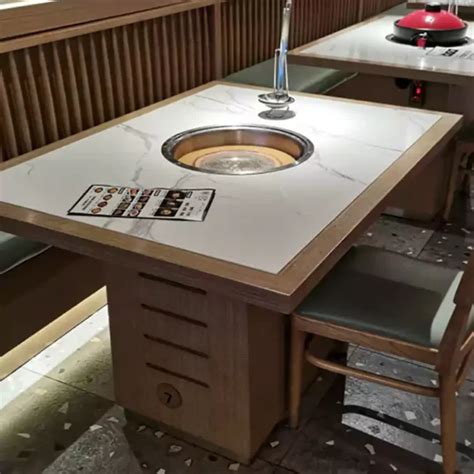 Built In Electric Infrared Cooker Hot Pot Table For Restaurant HPOTT