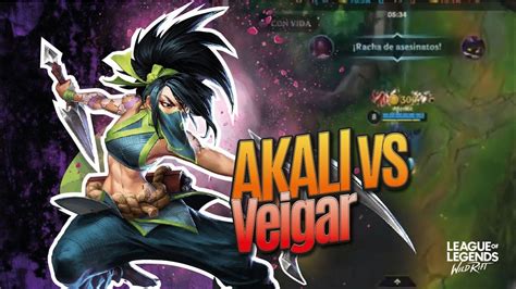 Akali Vs Veigar LEAGUE OF LEGENDS WILD RIFT YouTube