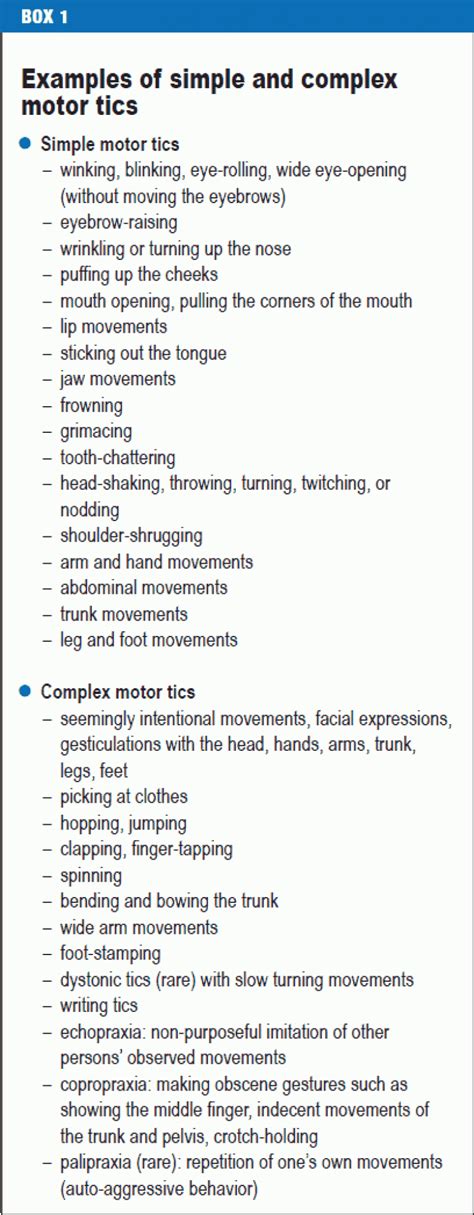 What Do Motor Tics Look Like | Webmotor.org