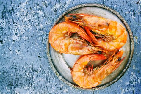 King Prawns On A Metal Plate Free Stock Photo Public Domain Pictures