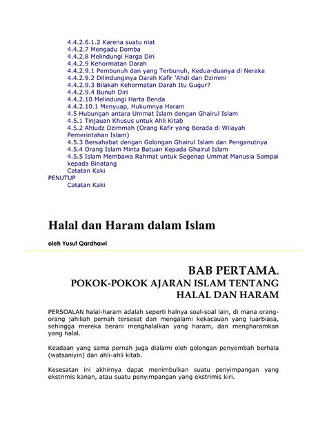 Halal Dan Haram Dalam Islam By Dr Yusuf Qardhawi Pdf