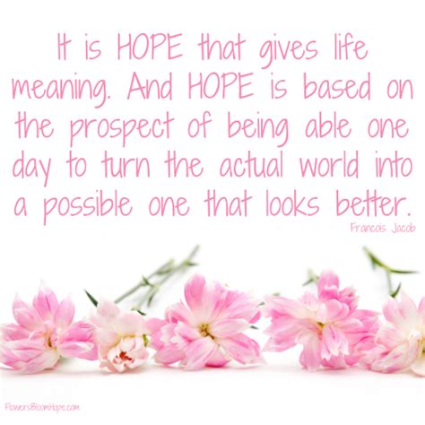 Hope Gives Life Meaning - Flowers Bloom Hope