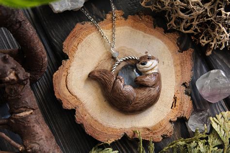 Otter Necklace Otter Spirit Charm Otter Totem Jewelry - Etsy