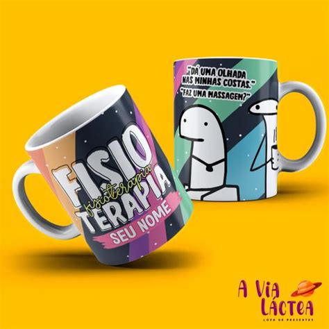 Caneca Fisioterapia Flork Personalizada Nome Sublime Canecas