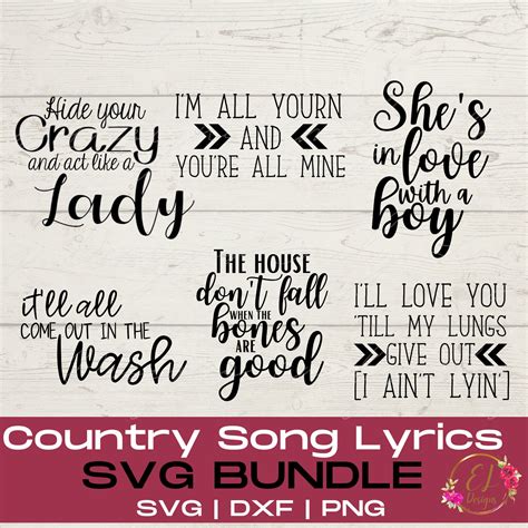 Country Song Lyrics SVG Bundle Maren Morris Svg Miranda Lambert Svg