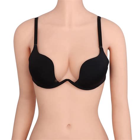 Women Sexy Deep U Plunge Shaped Bra Low Cut Halter Convertible Multiway