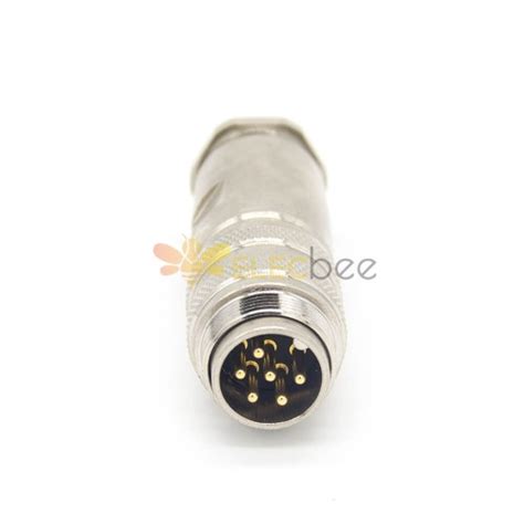 Plug Male M16 6 Pin Waterproof Straight Solder Type Connector Shield