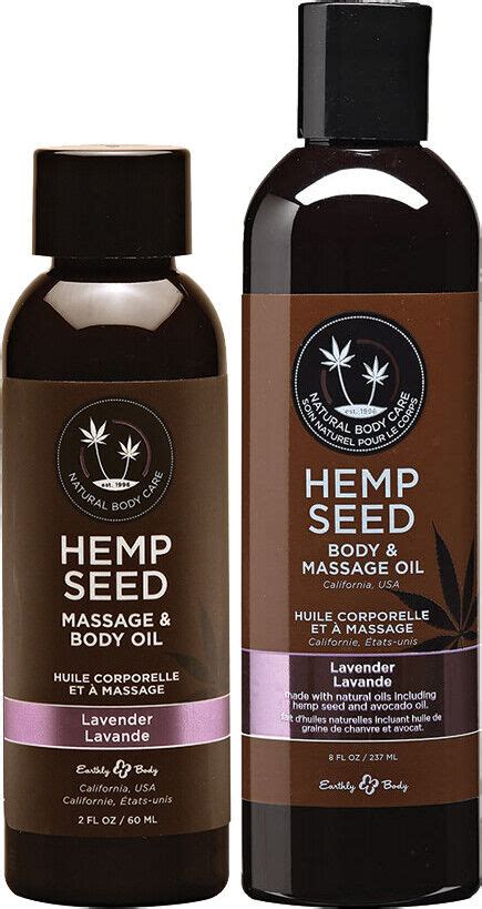 Earthly Body Hemp Seed Massage And Body Oil Moisturizing Glide Lubricant Ebay